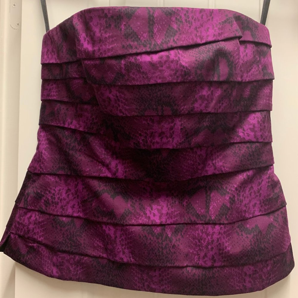 WHBM Purple Snake Print Bustier